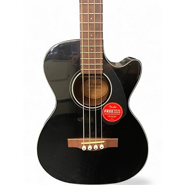 Used Fender CB-60SCE Black Acoustic Bass Guitar