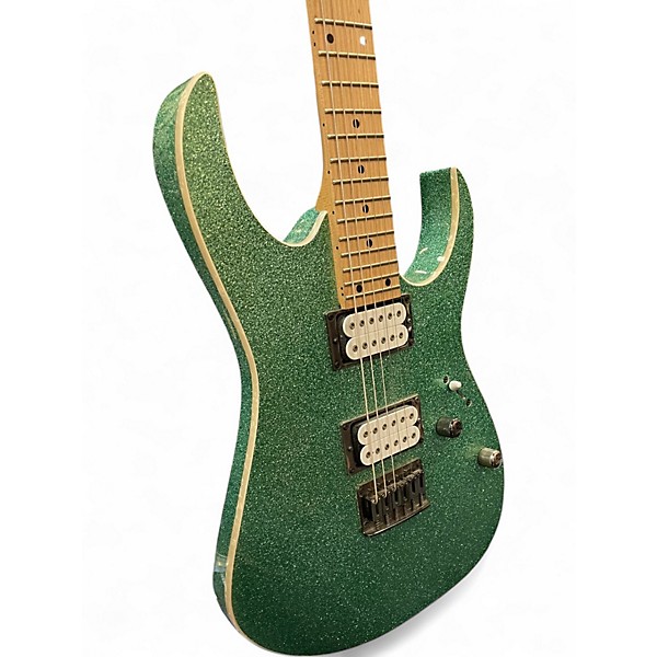 Used Ibanez RG421 Emerald Sparkle Solid Body Electric Guitar