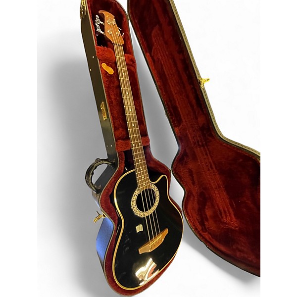 Used Ovation CC174 CELEBRITY BLACK GLOSS Acoustic Bass Guitar