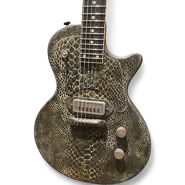 Used James Trussart STEELDEVILLE JUNIOR RUSTY SNAKESKIN ENGRAVED Hollow Body Electric Guitar