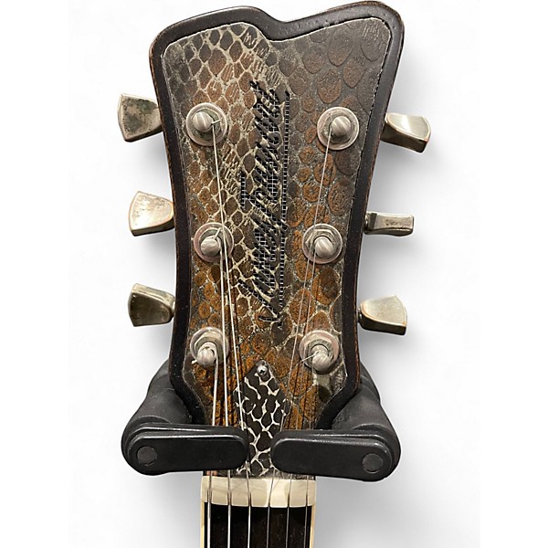 Used James Trussart STEELDEVILLE JUNIOR RUSTY SNAKESKIN ENGRAVED Hollow Body Electric Guitar