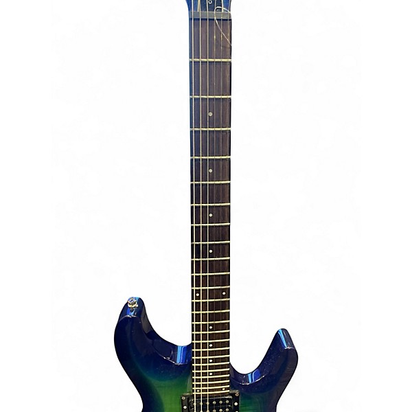 Used Schecter Guitar Research C-6 elite Green Solid Body Electric Guitar