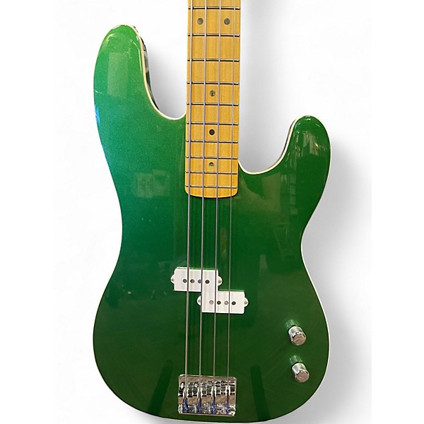 Used Fender AERODYNE PRECISION BASS GREEN Electric Bass Guitar