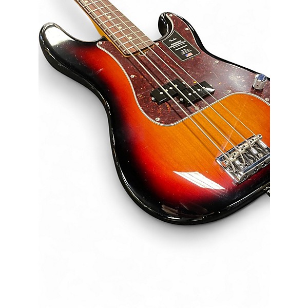 Used Fender American Professional II Precision Bass Sunburst Electric Bass Guitar
