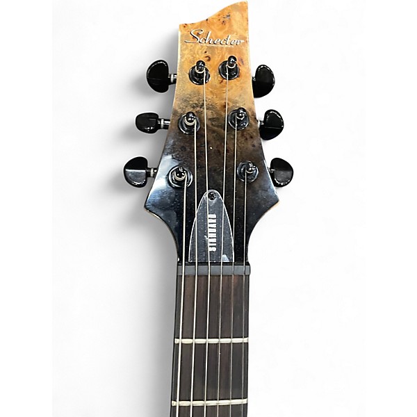 Used Schecter Guitar Research C1 Standard Black to Natural Fade Solid Body Electric Guitar