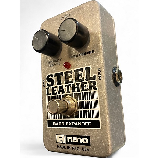 Used Electro-Harmonix Steel Leather Nano Bass Expander Bass Effect Pedal