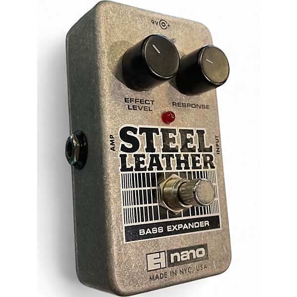 Used Electro-Harmonix Steel Leather Nano Bass Expander Bass Effect Pedal