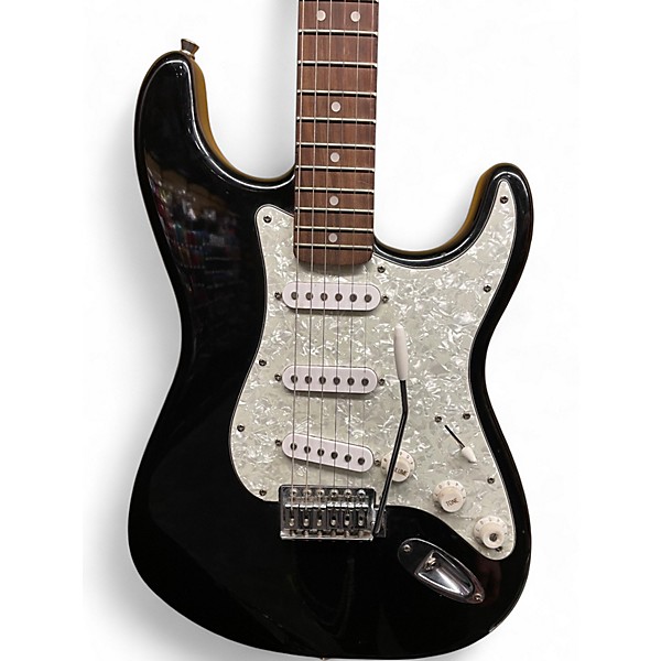 Used Squier STRAT Black Solid Body Electric Guitar