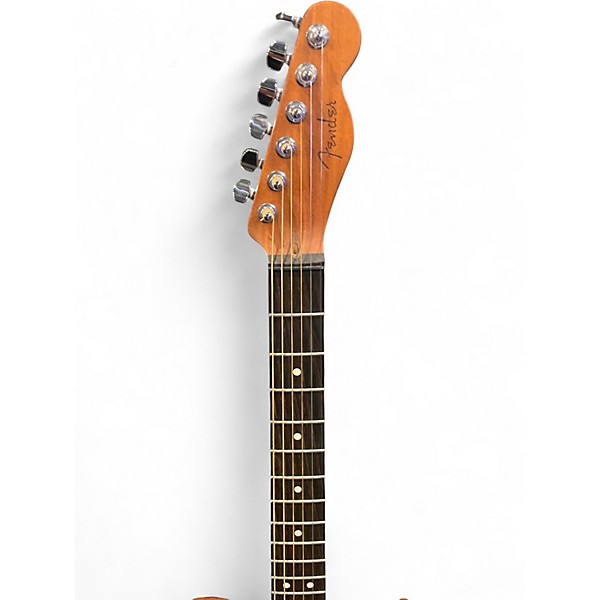 Used Fender American Acoustasonic Telecaster Brown Acoustic Electric Guitar