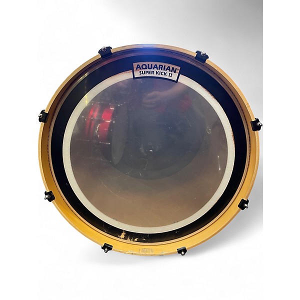 Used Gretsch Drums 4 Piece Catalina Club Black and Red Drum Kit