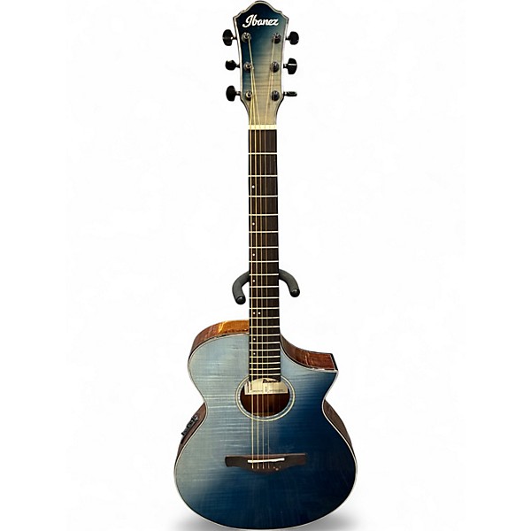 Used Ibanez AEWC32FM Ocean Blue Acoustic Electric Guitar