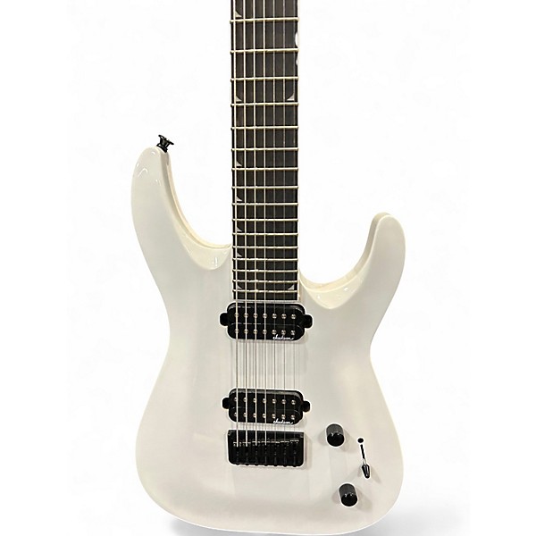 Used Jackson JS32-7 Dinky DKA 7 String Snow White Solid Body Electric Guitar