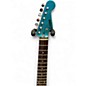 Used Cortez Jr V Style Guitar Blue Sparkle Solid Body Electric Guitar