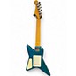 Used Cortez Jr V Style Guitar Blue Sparkle Solid Body Electric Guitar