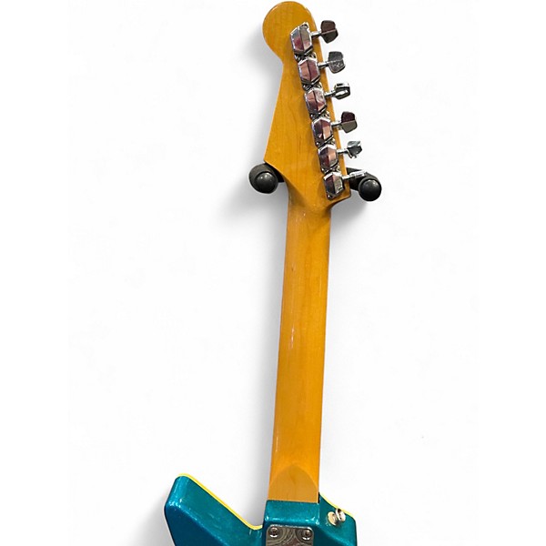 Used Cortez Jr V Style Guitar Blue Sparkle Solid Body Electric Guitar