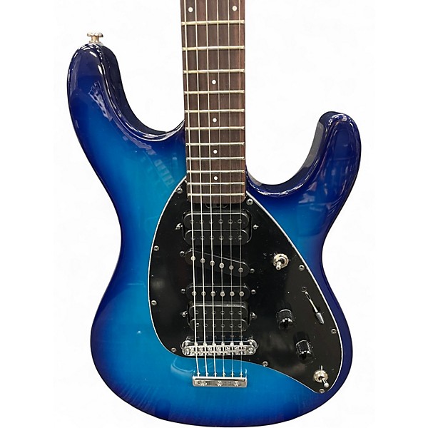 Used Ernie Ball Music Man Steve Morse Signature HT Blue Burst Solid Body Electric Guitar