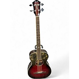 Used Fender T Bucket E FLM Crimson Red Burst Acoustic Bass Guitar