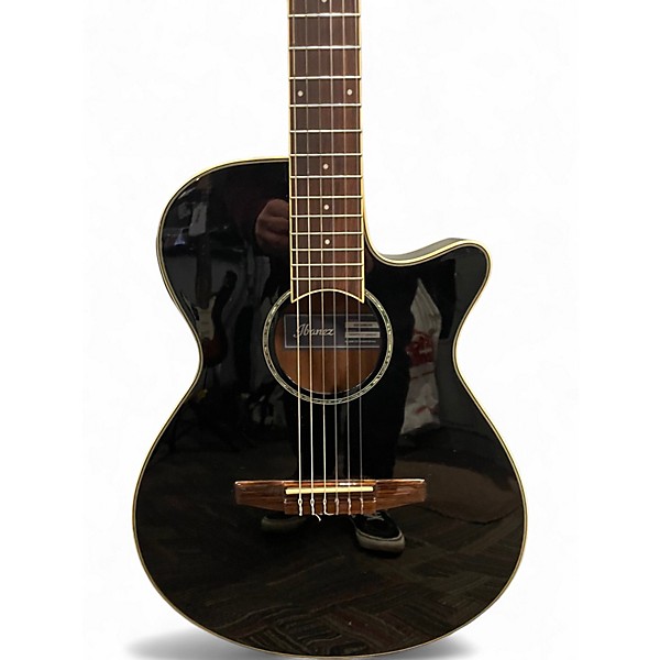 Used Ibanez AEG10NIIBK Black Classical Acoustic Electric Guitar