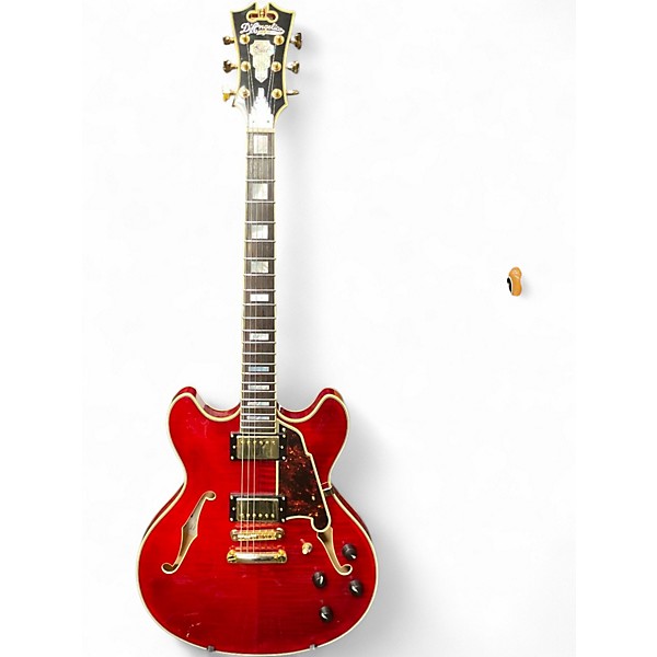 Used D'Angelico EX-DC Trans Red Hollow Body Electric Guitar