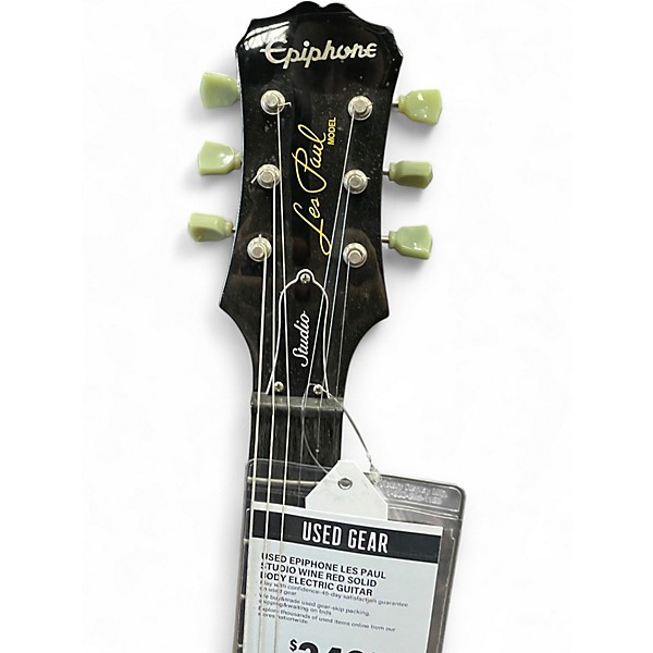 Used Epiphone Les Paul Studio Wine Red Solid Body Electric Guitar