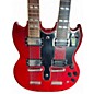 Used Epiphone G1275 Double Neck CHERRY RED Solid Body Electric Guitar