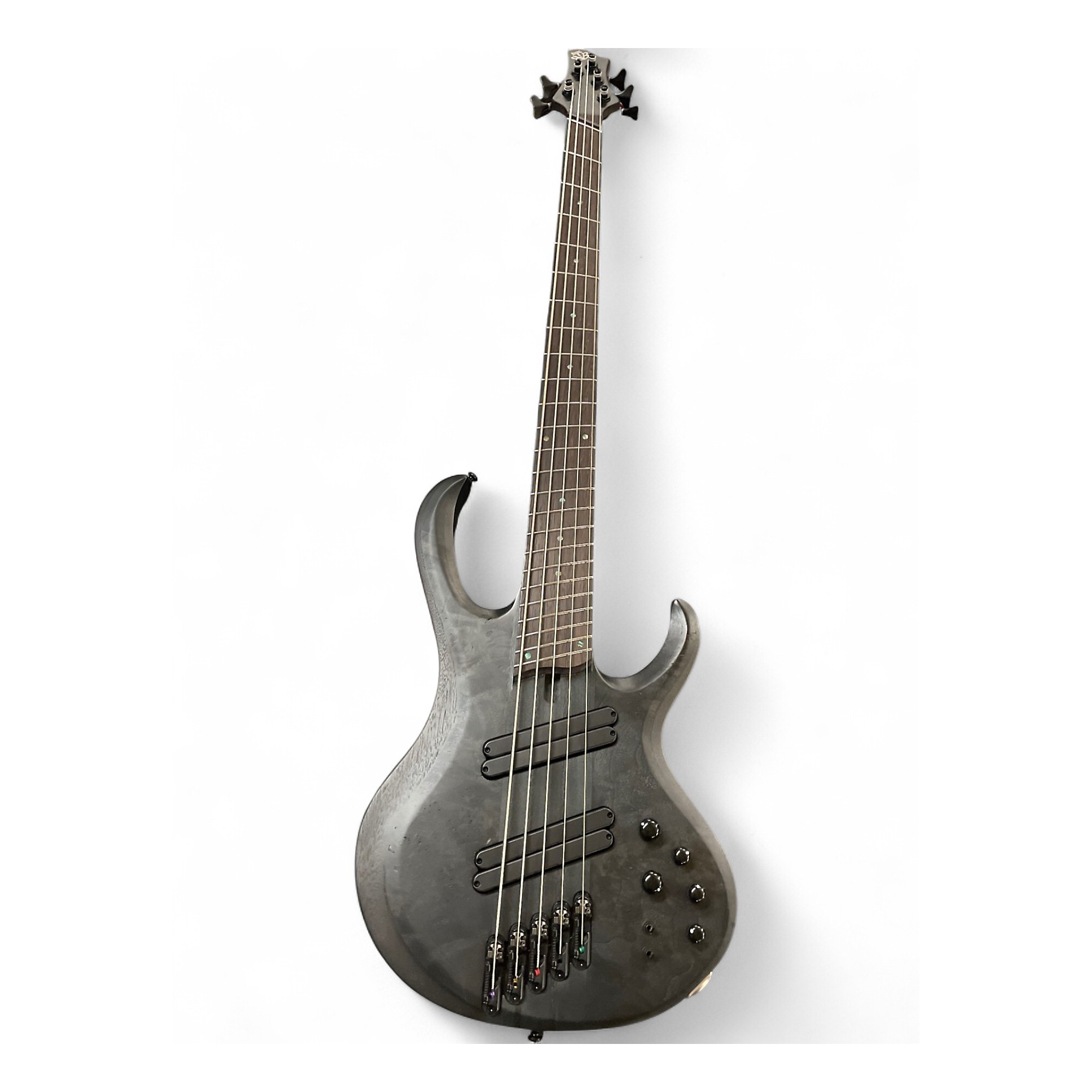 Used Ibanez BTB805MS Transparent Gray Flat Electric Bass Guitar