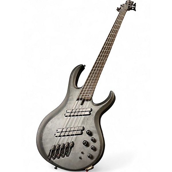 Used Ibanez BTB805MS Transparent Gray Flat Electric Bass Guitar