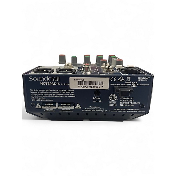 Used Soundcraft Notepad-5 Powered Mixer