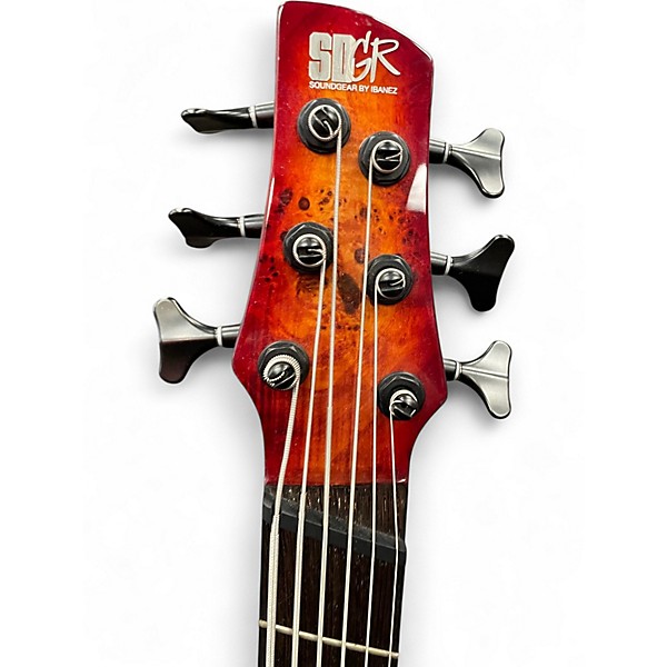 Used Ibanez SRMS806 2 Color Sunburst Electric Bass Guitar