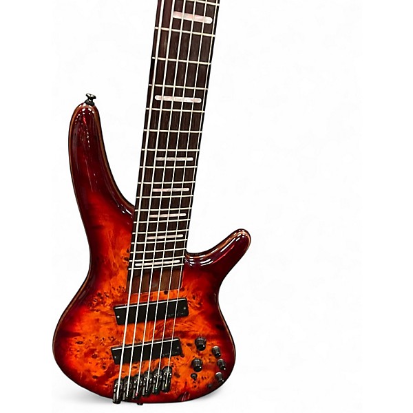 Used Ibanez SRMS806 2 Color Sunburst Electric Bass Guitar