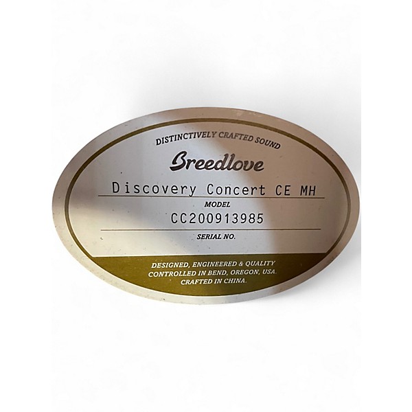 Used Breedlove Discovery Concert Cutaway Natural Acoustic Electric Guitar