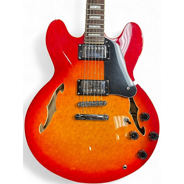 Used Teton S1533BICS Cherry Sunburst Hollow Body Electric Guitar