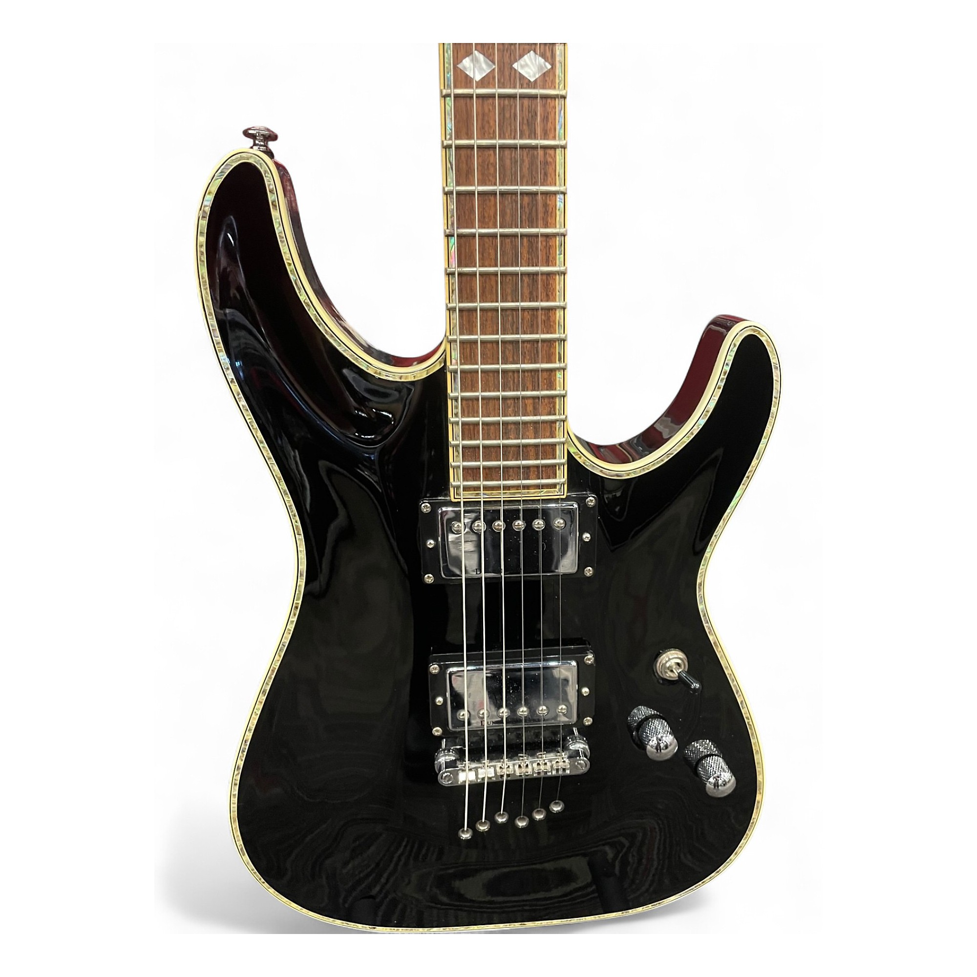 Used Schecter Guitar Research c-1 elite diamond series Black Solid