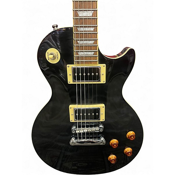 Used Epiphone Les Paul Classic Trans Black Solid Body Electric Guitar