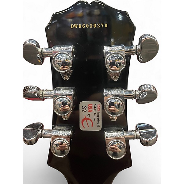 Used Epiphone Les Paul Classic Trans Black Solid Body Electric Guitar