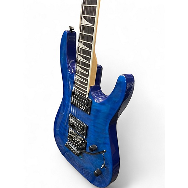 Used Jackson JS32Q Dinky Blue Quilt Solid Body Electric Guitar