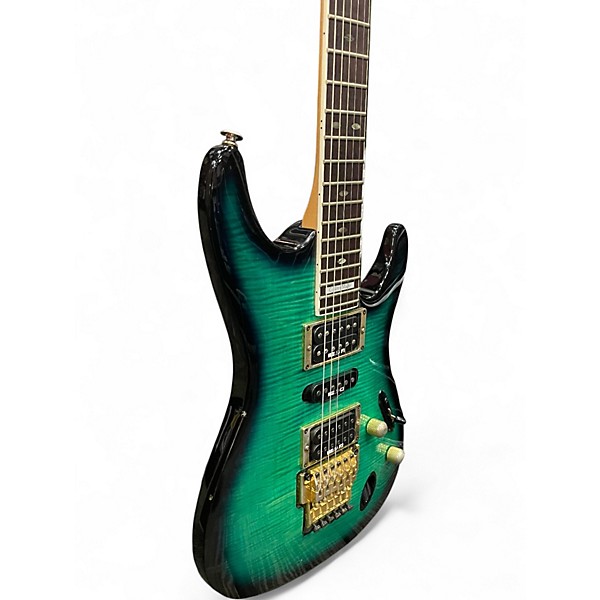 Vintage 1994 Ibanez S540FM Flammed Green Solid Body Electric Guitar
