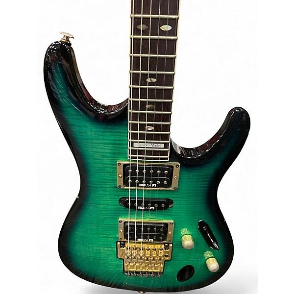 Vintage 1994 Ibanez S540FM Flammed Green Solid Body Electric Guitar