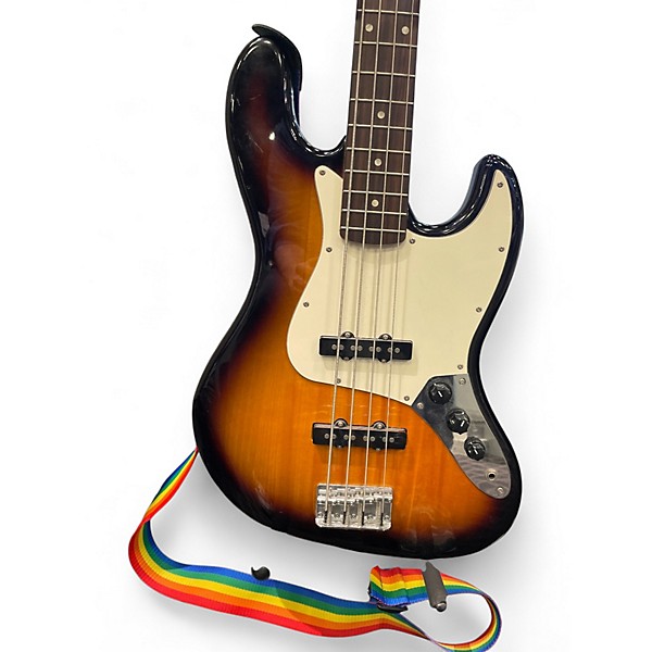 Used Squier Affinity Jazz Bass 2 Tone Sunburst Electric Bass Guitar