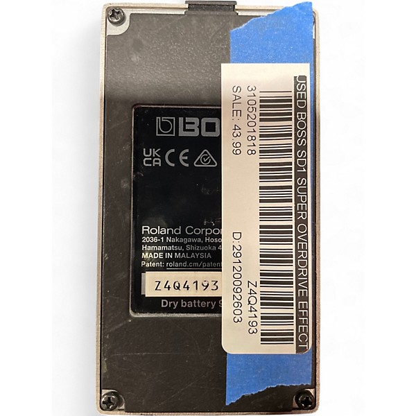 Used BOSS SD1 Super Overdrive Effect Pedal