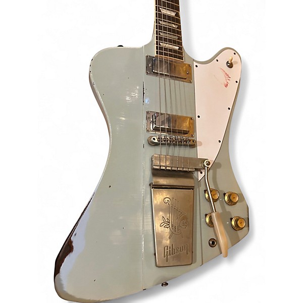 Used Gibson Murphy Lab heavy aged 1963 firebird v  antique frost blue Solid Body Electric Guitar