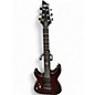 Used Schecter Guitar Research Damien Elite 6 Left Handed Crimson Red Trans Electric Guitar thumbnail