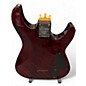 Used Schecter Guitar Research Damien Elite 6 Left Handed Crimson Red Trans Electric Guitar