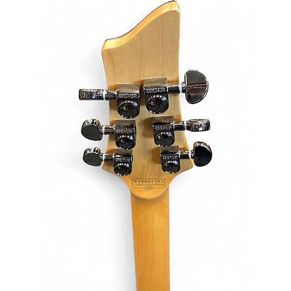 Used Schecter Guitar Research Damien Elite 6 Left Handed Crimson Red Trans Electric Guitar