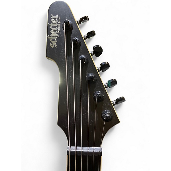 Used Schecter Guitar Research E-1 EVIL TWIN  SLS Flat Black Solid Body Electric Guitar
