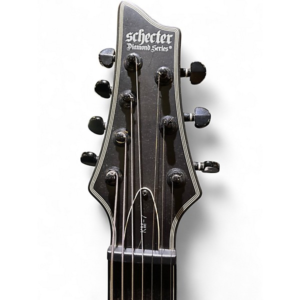 Used Schecter Guitar Research DIAMOND SERIES KM-7  GREY Solid Body Electric Guitar