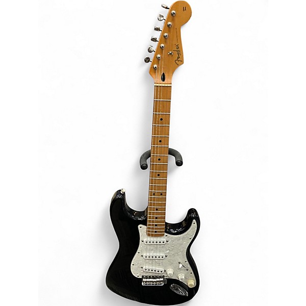 Used Fender DELUXE POWER HOUSE STRATOCASTER Black Solid Body Electric Guitar