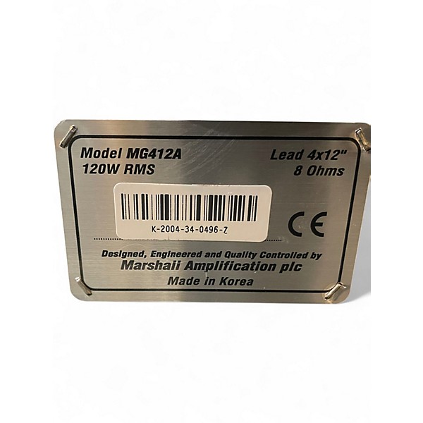 Used Marshall MG412A 4x12 120W Angle Guitar Cabinet