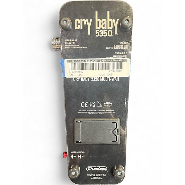 Used Dunlop 535Q Cry Baby Multi-Wah Effect Pedal