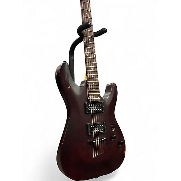 Used 2010s Schecter Guitar Research omen WALNUT STAIN Solid Body Electric Guitar